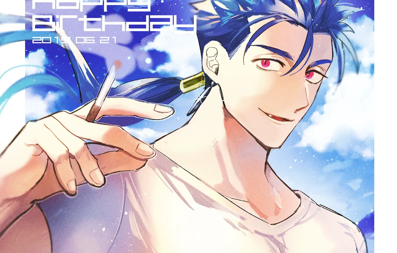 Photo wallpaper fanart, Fate/Grand Order, Pixiv, Fanart From Pixiv, Lancer (Fate/stay night), Pixiv Id 28400851