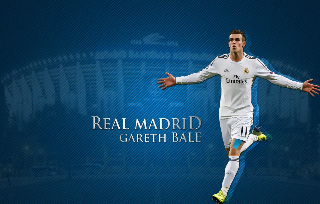 Photo wallpaper wallpaper, sport, stadium, football, Santiago Bernabeu, player, Gareth Bale, Real Madrid CF