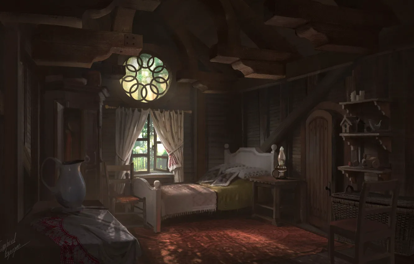 Photo wallpaper room, Origins, furnished, Annie, League of Legends Cabin Interior