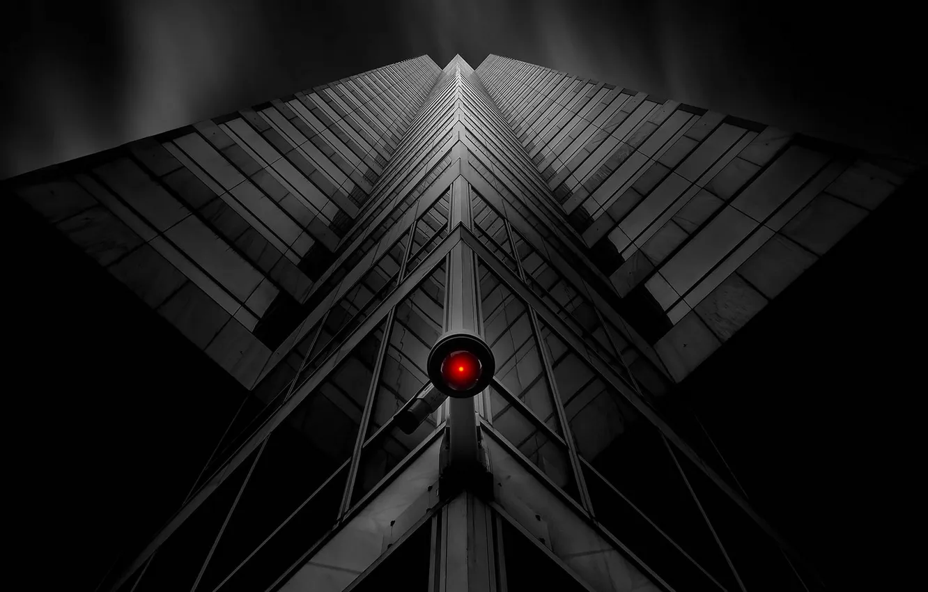 Photo wallpaper the city, home, lights