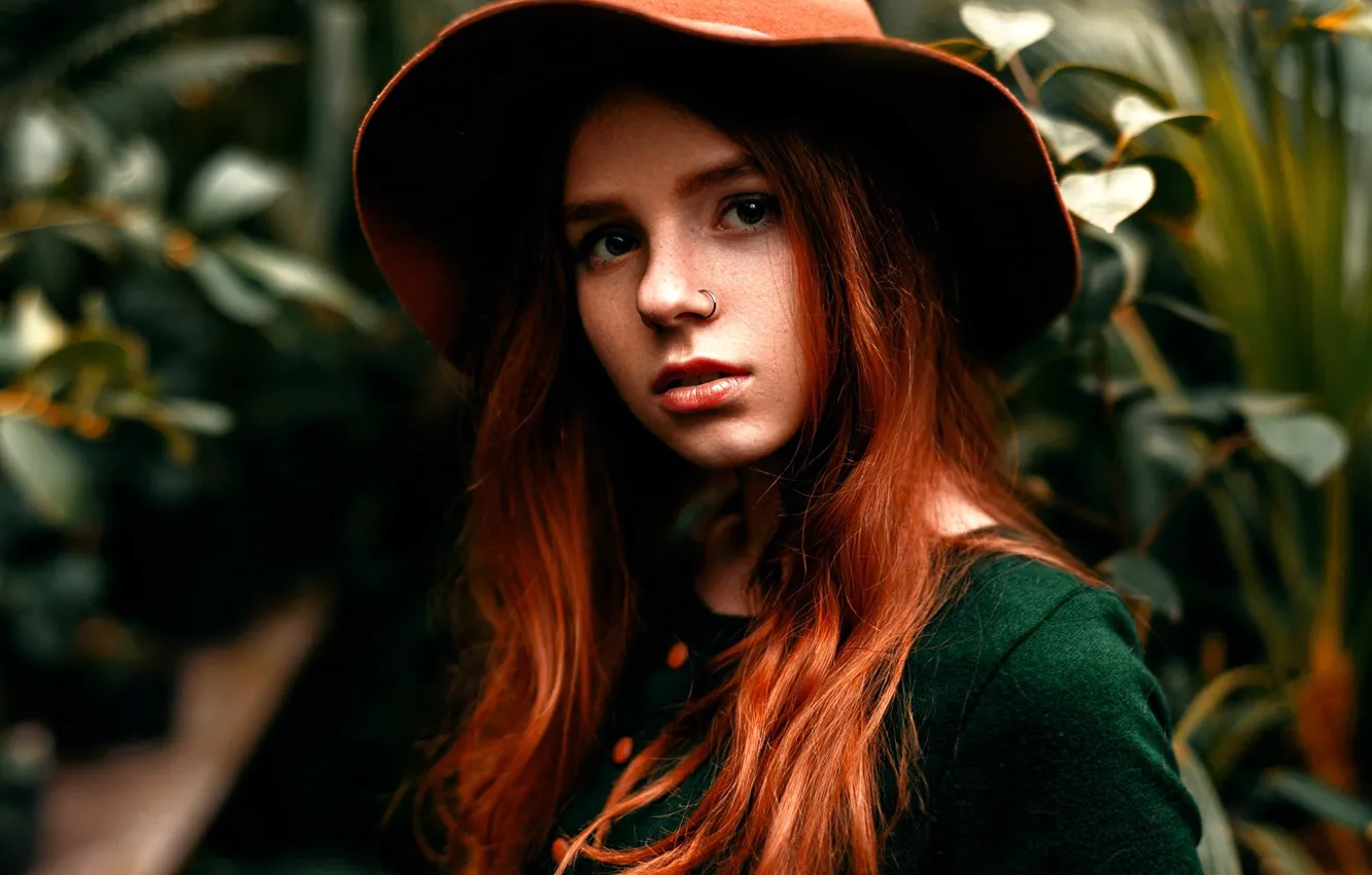Photo wallpaper piercing, hat, the beauty, Anna, Maks Kuzin