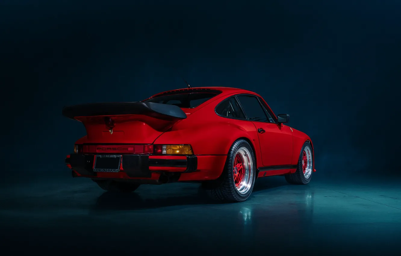 Photo wallpaper red, car, Turbo, Porsche 930