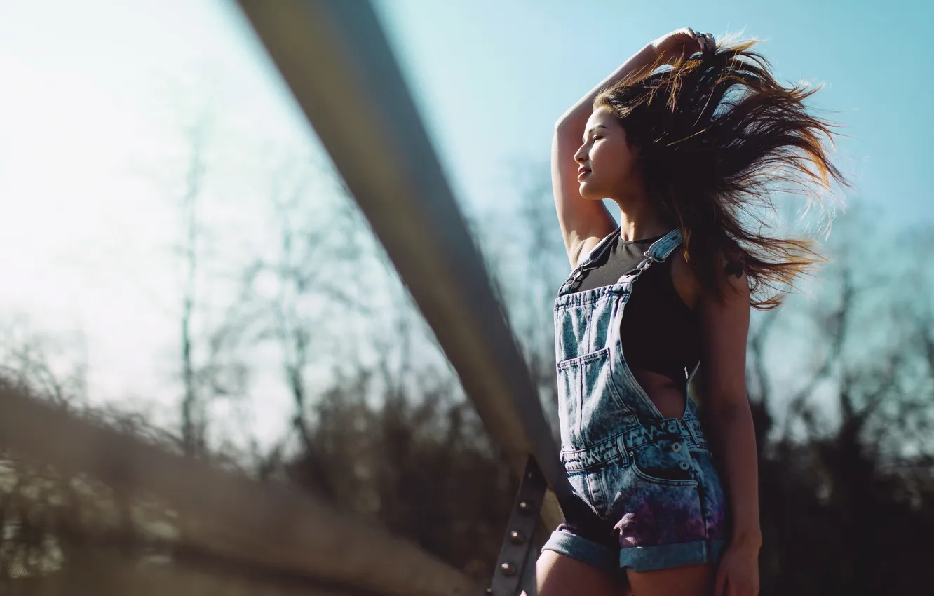 Photo wallpaper girl, pose, background