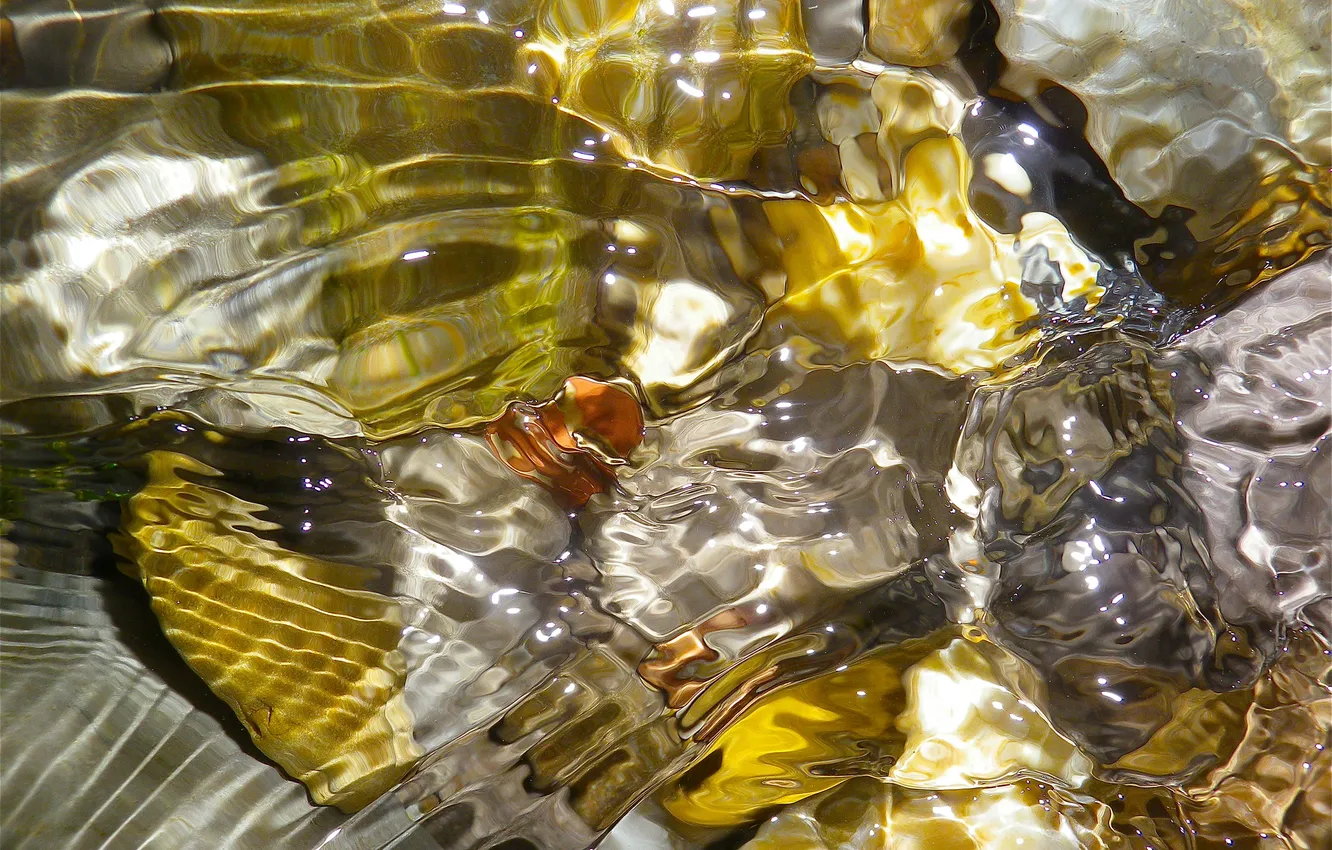 Photo wallpaper stones, the reflection, water. ruffle