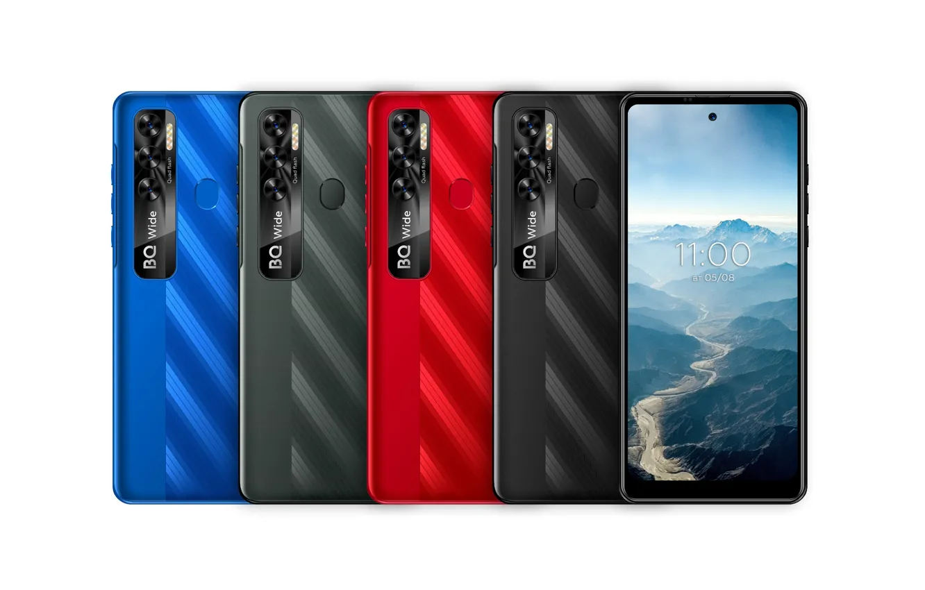 Photo wallpaper white background, phone, electronics, gadget, hi-tech, smartphone, camera, BQ 6868L Wide