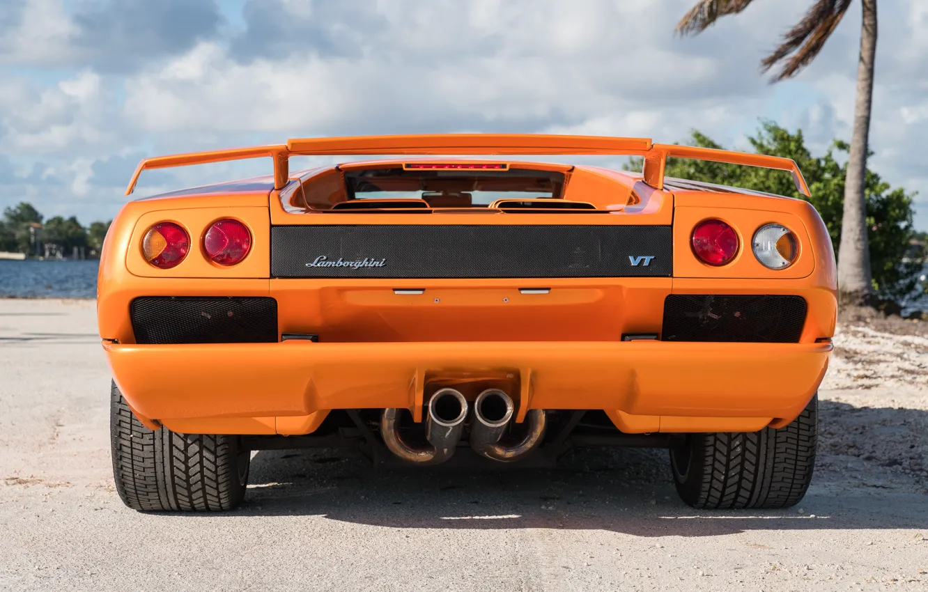 Photo wallpaper Lamborghini Diablo VT 6.0, rear view, Lamborghini, Diablo