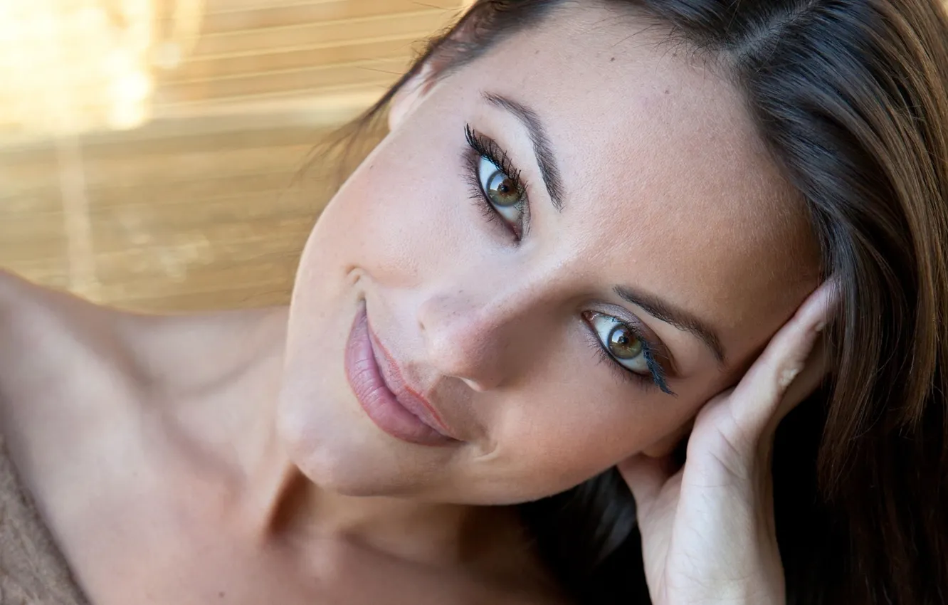 Photo wallpaper sexy, brunette, look, Lorena B