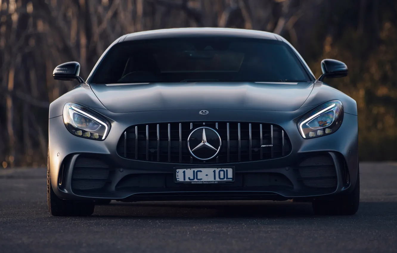 Photo wallpaper Mercedes-Benz, front view, AMG, 2018, GT R