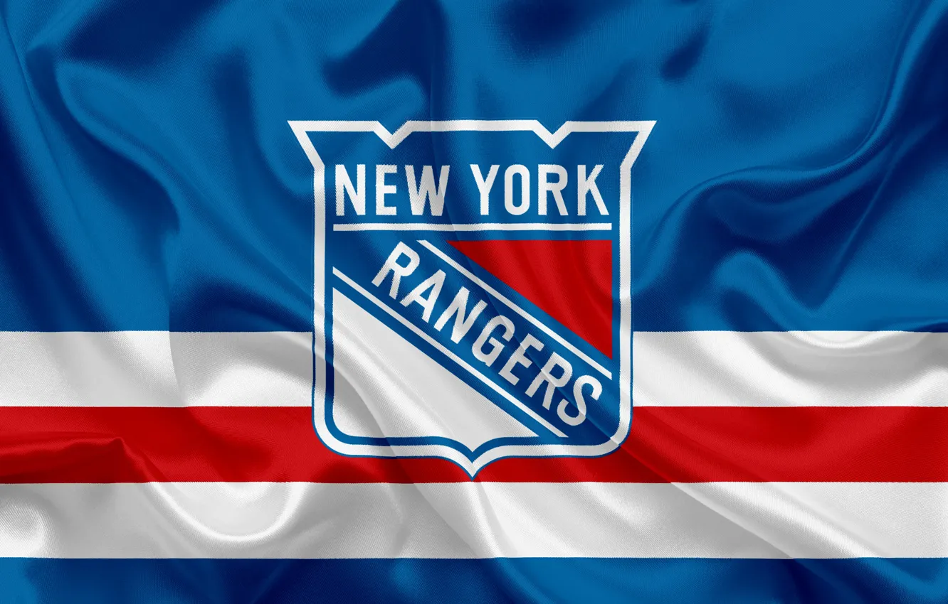 Photo wallpaper logo, flag, NHL, hockey club, New York Rangers, New York Rangers