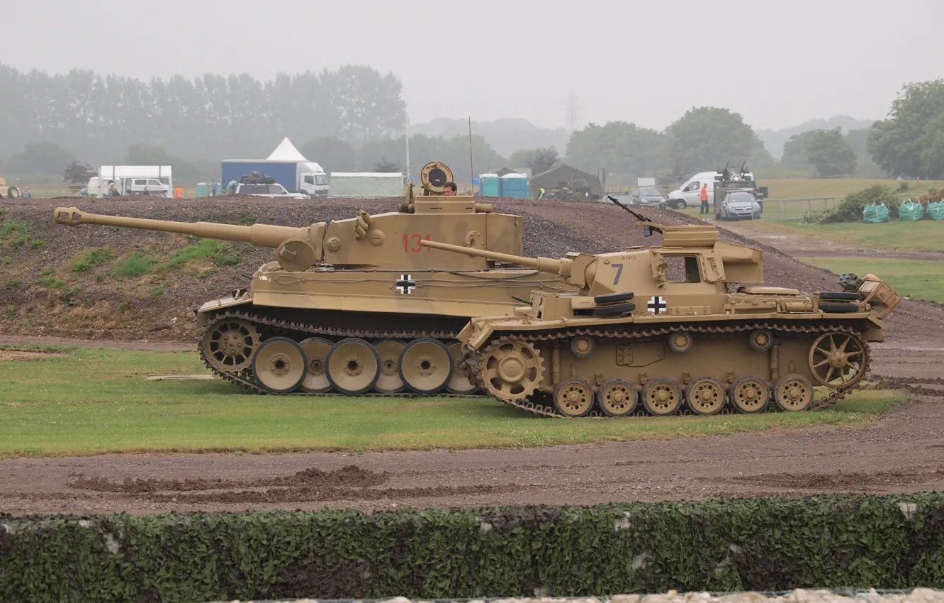 Photo wallpaper tiger, tank, WWII, military equipment, PzKpfw VI "Tiger", Pz.Kpfw. IV Ausf. H