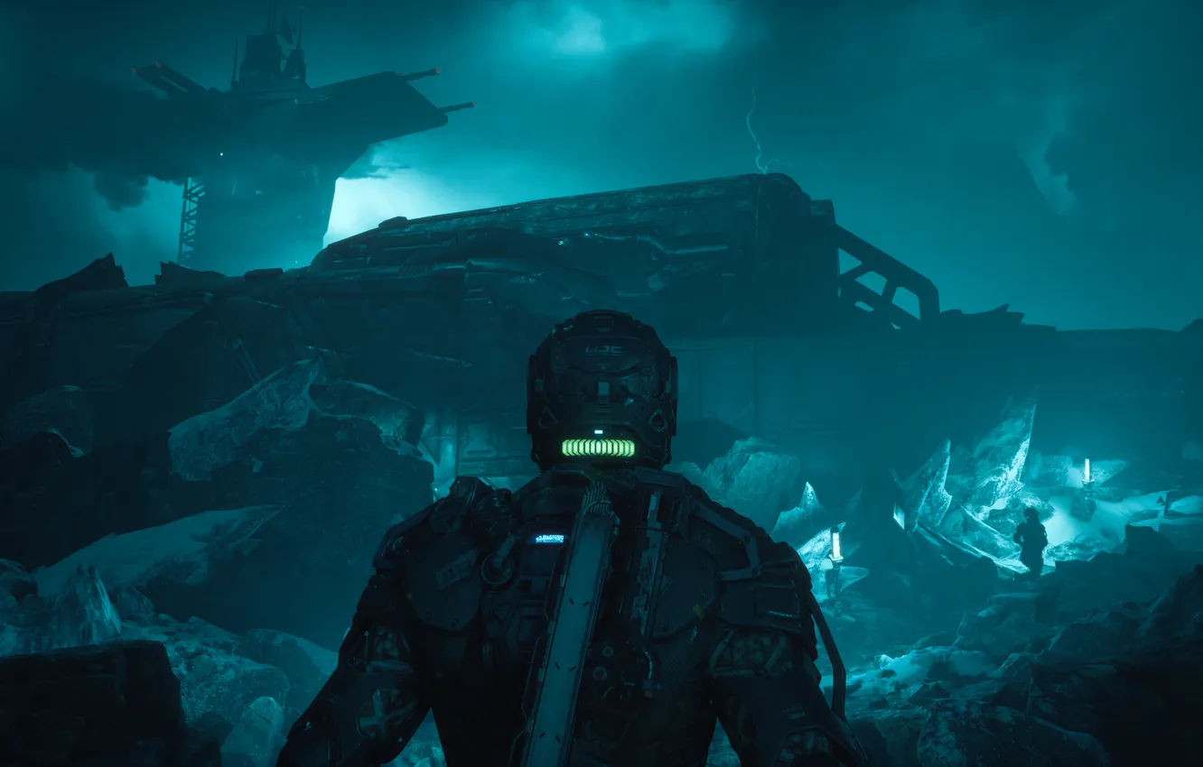 Photo wallpaper dead space, spaceship, Screenshot, Charon, Screenshot, The Callisto Protocol, Charon