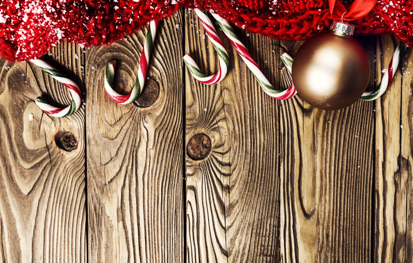 Photo wallpaper decoration, balls, New Year, Christmas, Christmas, balls, wood, New Year