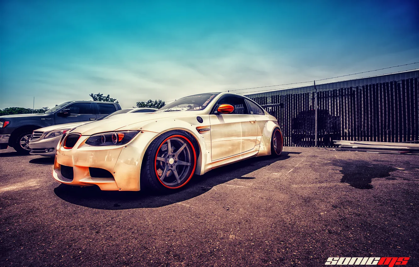 Photo wallpaper HDR, BMW, BMW, E92, Liberty Walk, LB Performance, MFest