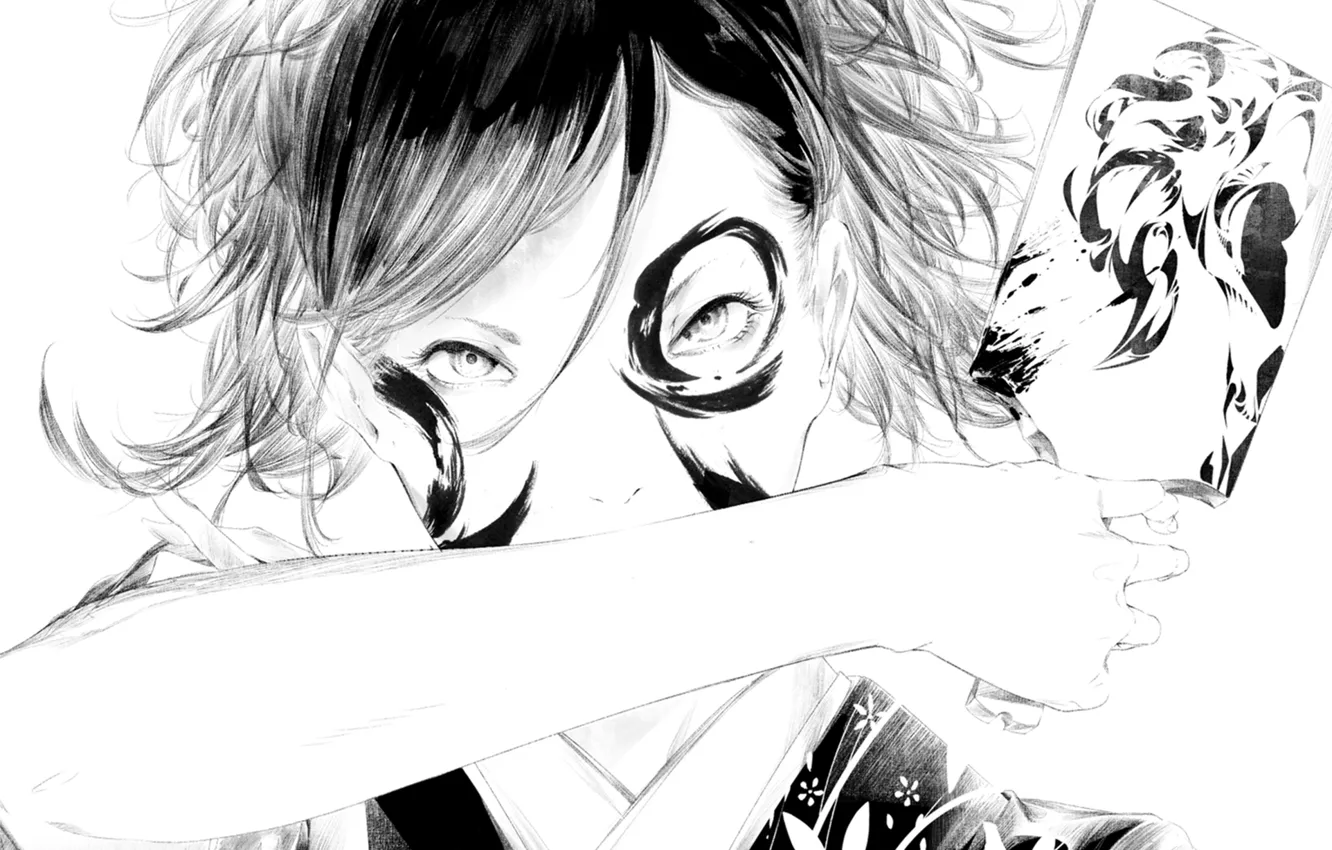 Photo wallpaper girl, close-up, hands, art, Sawasawa