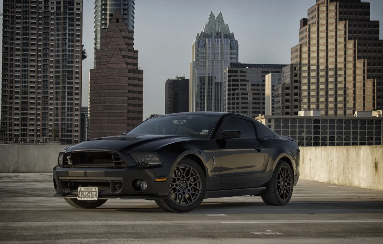 Photo wallpaper Mustang, Ford, Shelby, GT500, Muscle, Car, Black, 2014