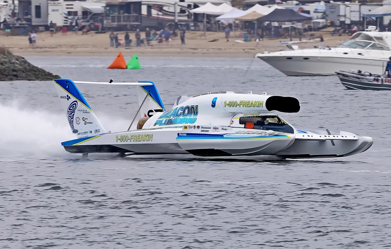 Photo wallpaper race, boat, speed