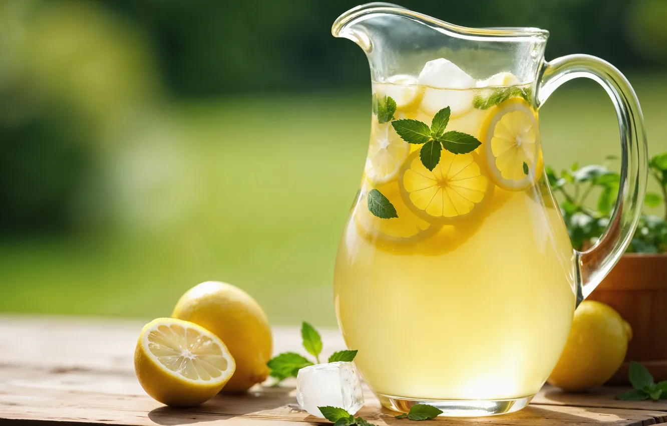 Photo wallpaper lemonade, homemade, refreshing