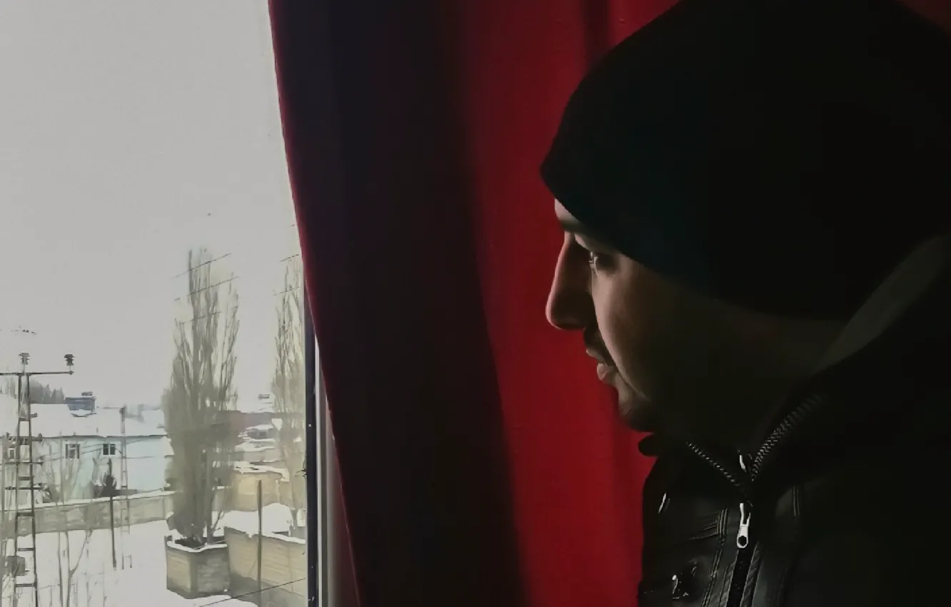 Photo wallpaper snow, window, Turkish