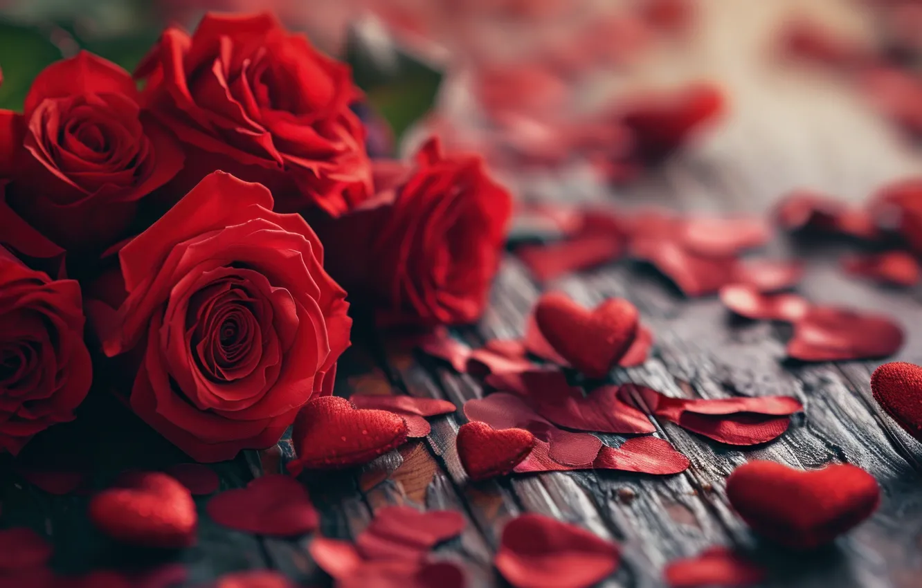 Wallpaper Love Flowers Roses Bouquet Heart Hearts Red Congratulations For Mobile And 0480