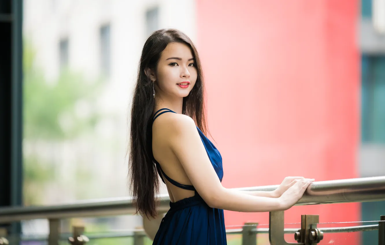 Photo wallpaper look, girl, hair, Asian, cutie