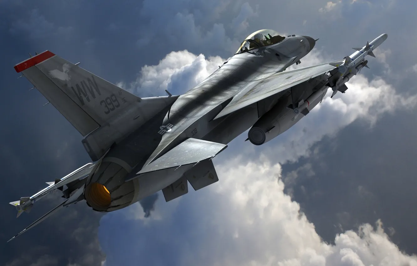 Photo wallpaper art, F-16, Fighting Falcon, General Dynamics, Fighting Falcon
