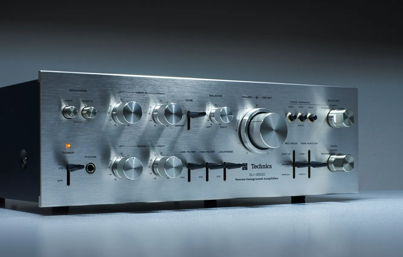 Wallpaper macro, background, 1975, Technics SU 3500 Stereo Amplifier ...