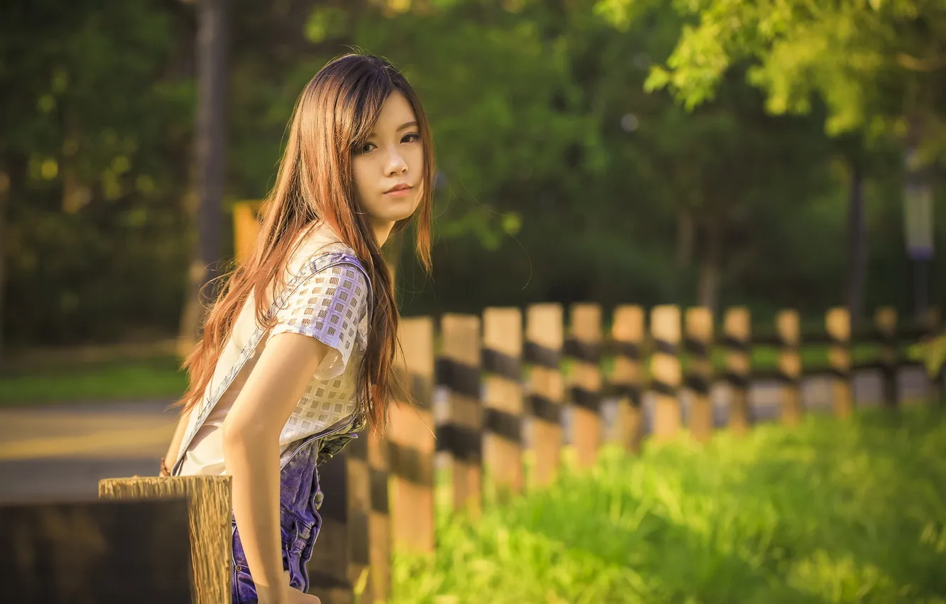 Photo wallpaper summer, girl, Asian