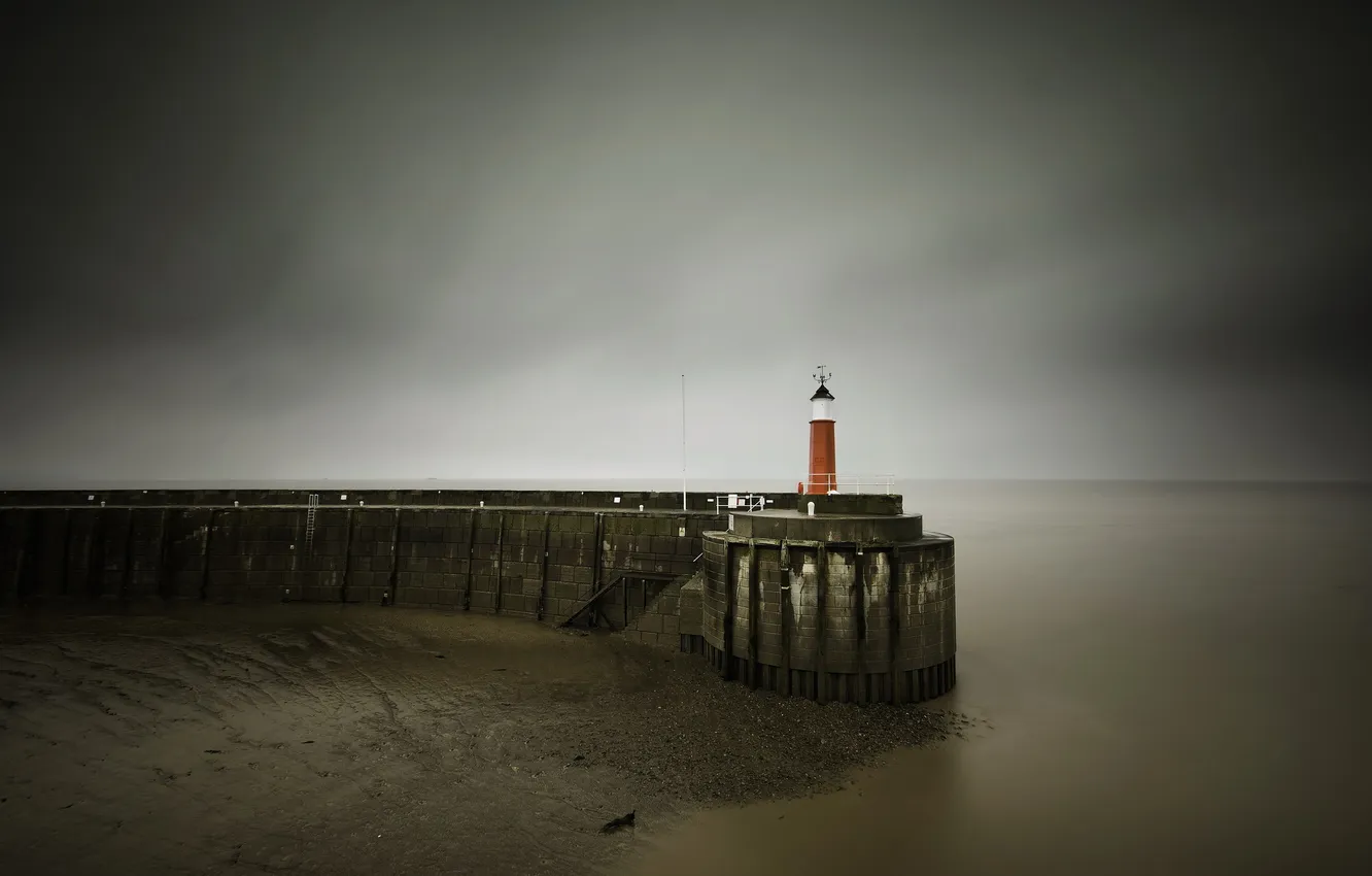 Photo wallpaper sea, landscape, lighthouse