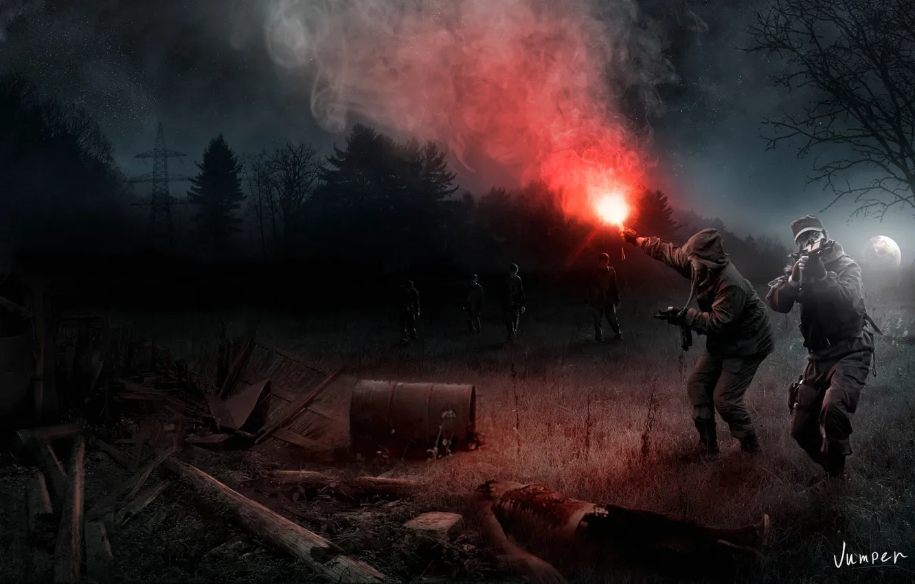 Photo wallpaper art, soldiers, Stalker, area, Survarium