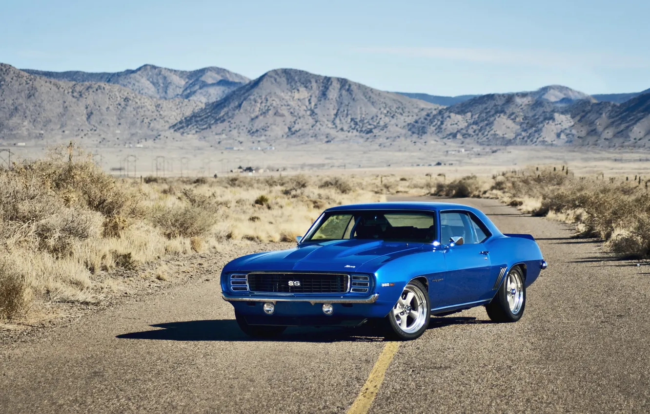 Photo wallpaper Chevrolet, road, muscle car, rechange, chevrolet camaro, lunchbox photoworks