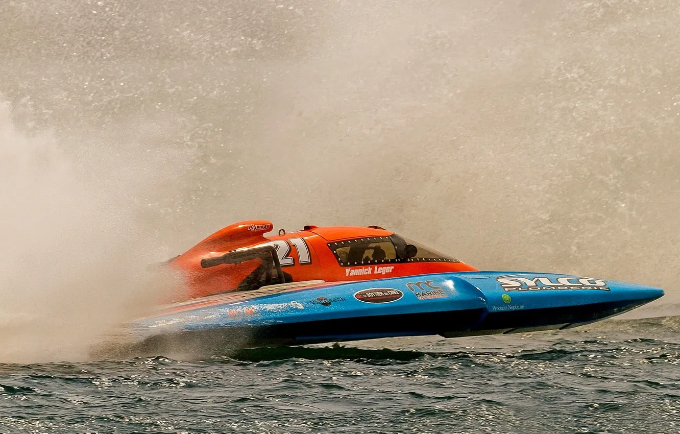 Photo wallpaper race, boat, speed