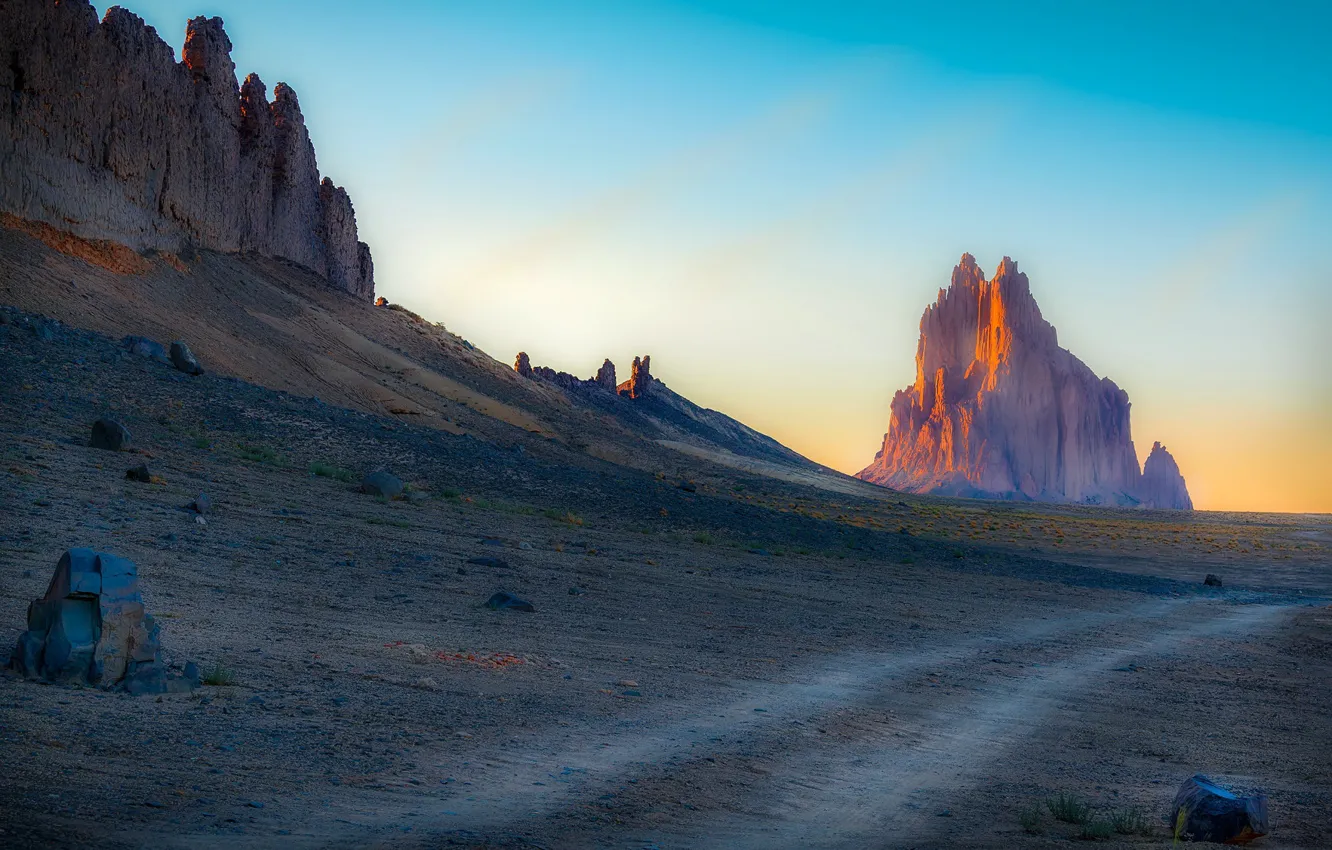 Photo wallpaper Mars, United States, New Mexico, Shiprock Chapter