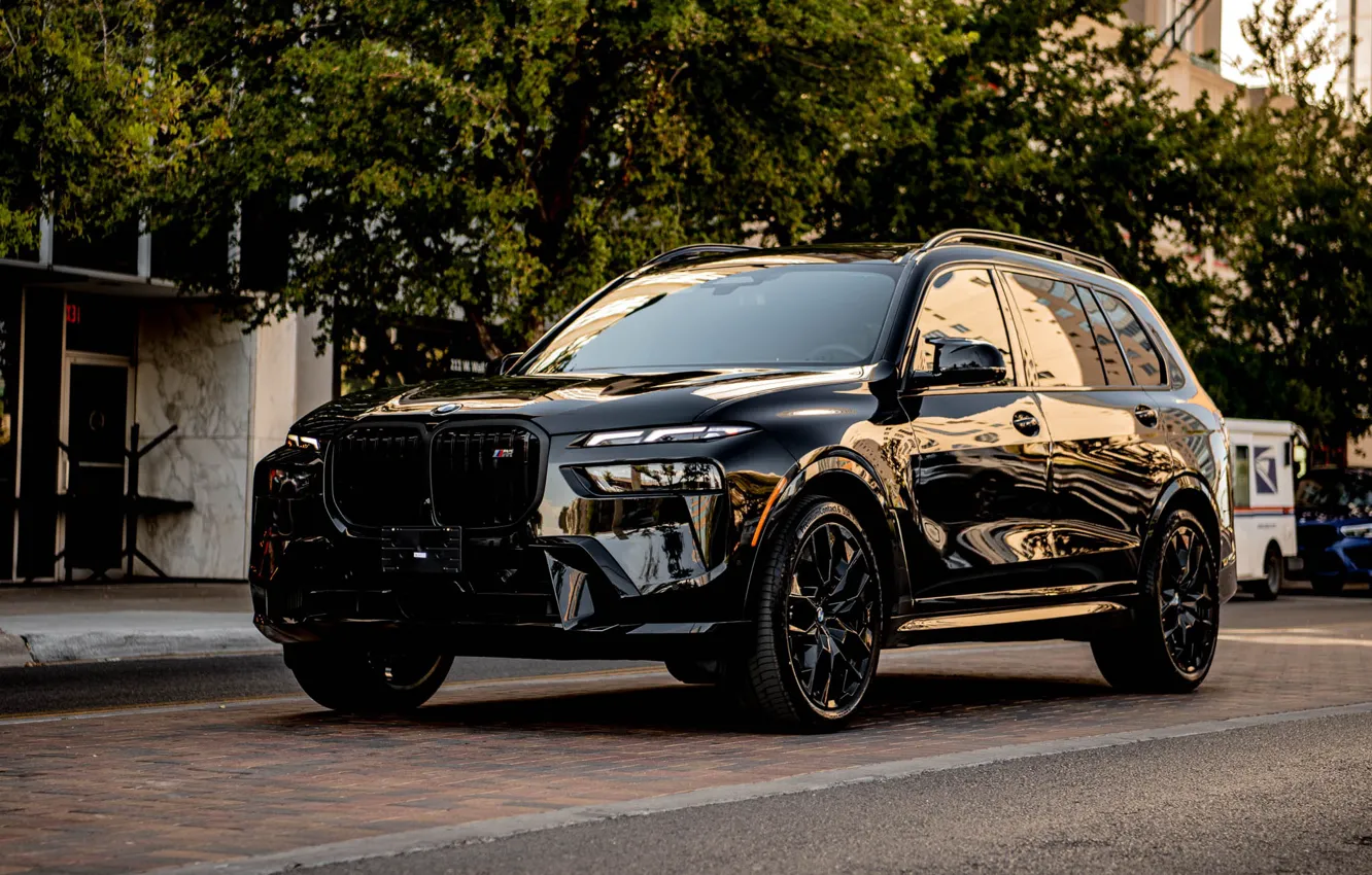Photo wallpaper BMW, black, X7 M60I