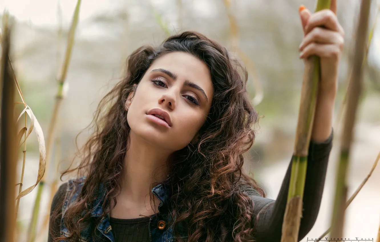 Photo wallpaper girl, fashion, long hair, brown eyes, model, beauty, face, spring