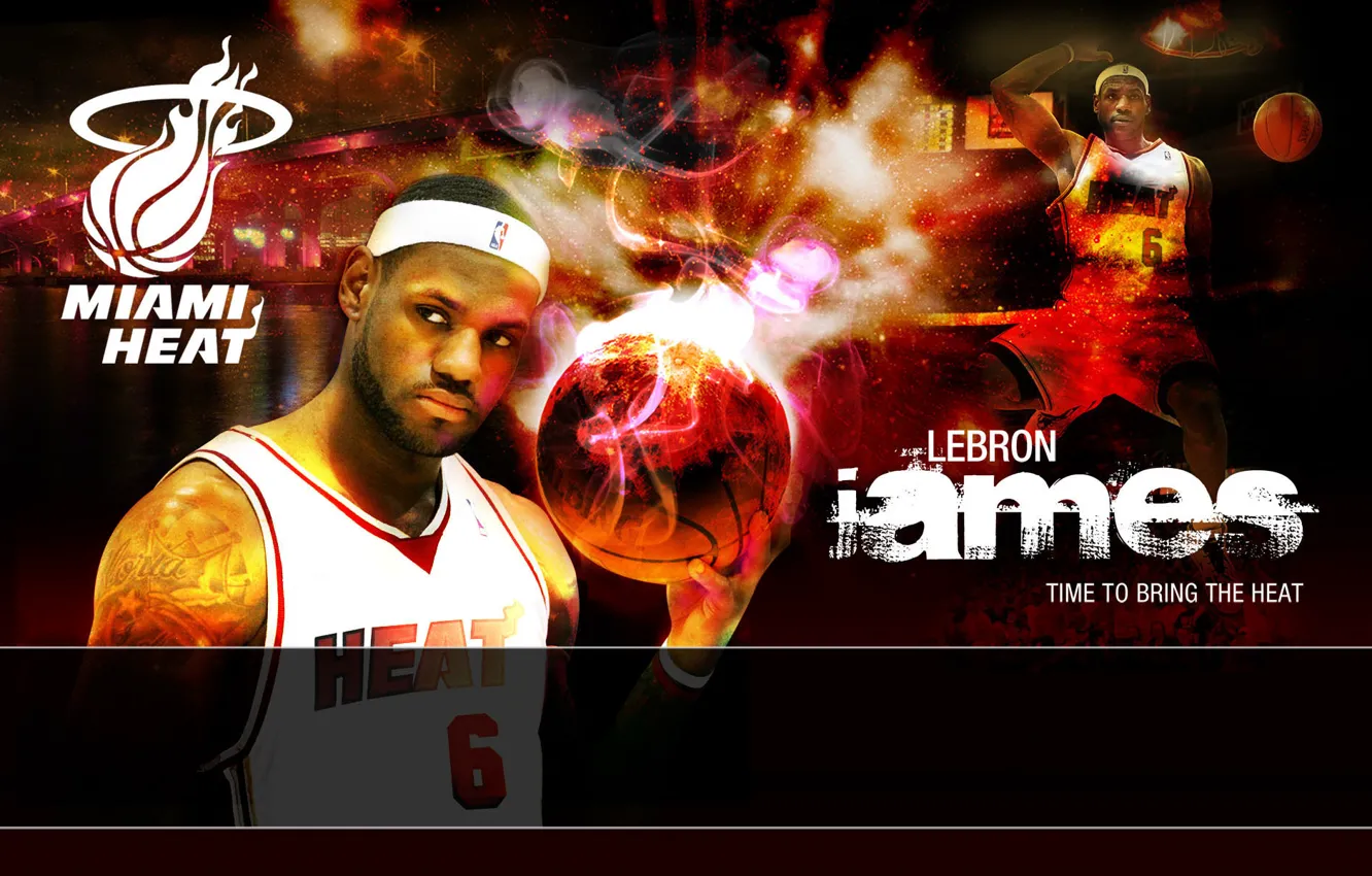 Photo wallpaper James, NBA, MVP, Miami Heat, LBJ