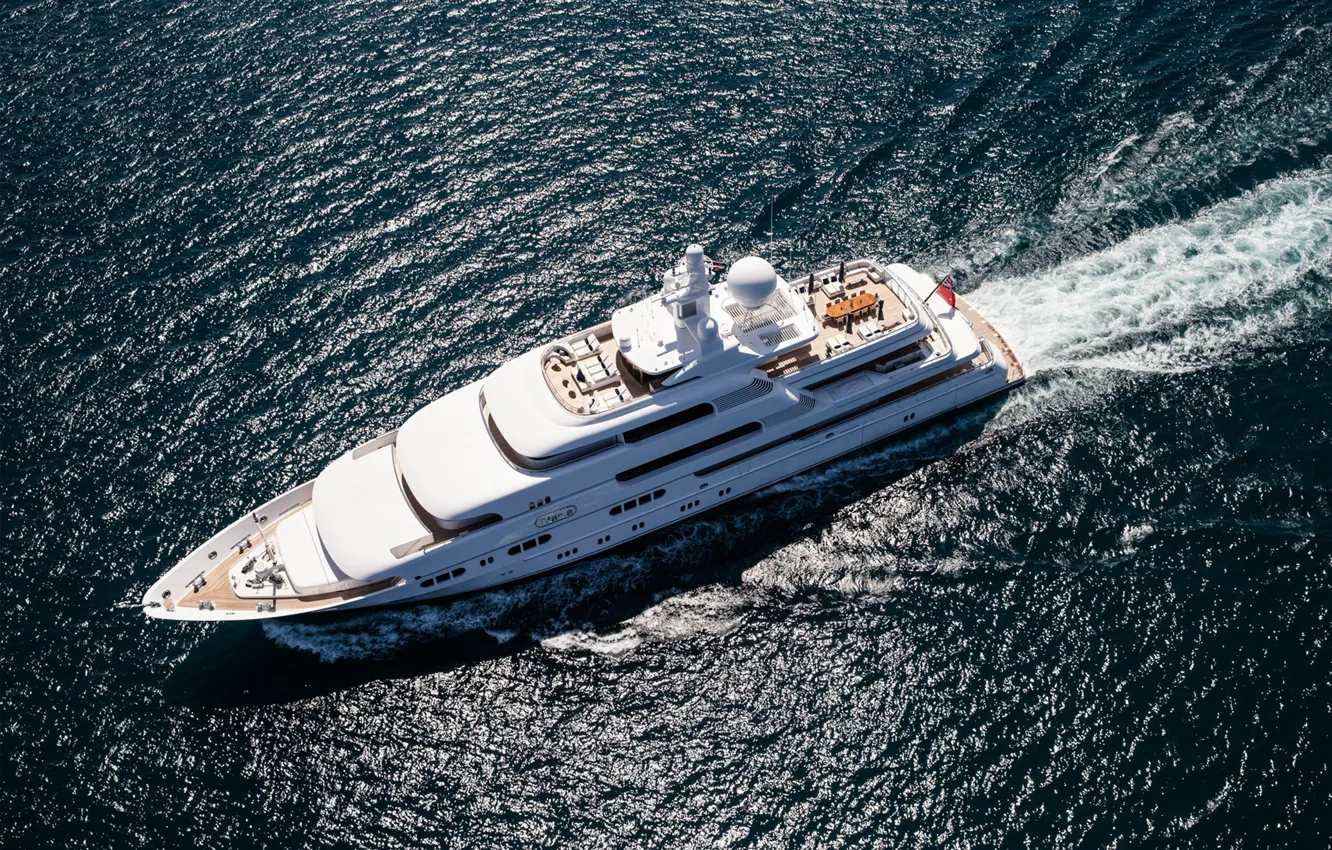 Photo wallpaper sea, superyacht, Titania, motor yacht