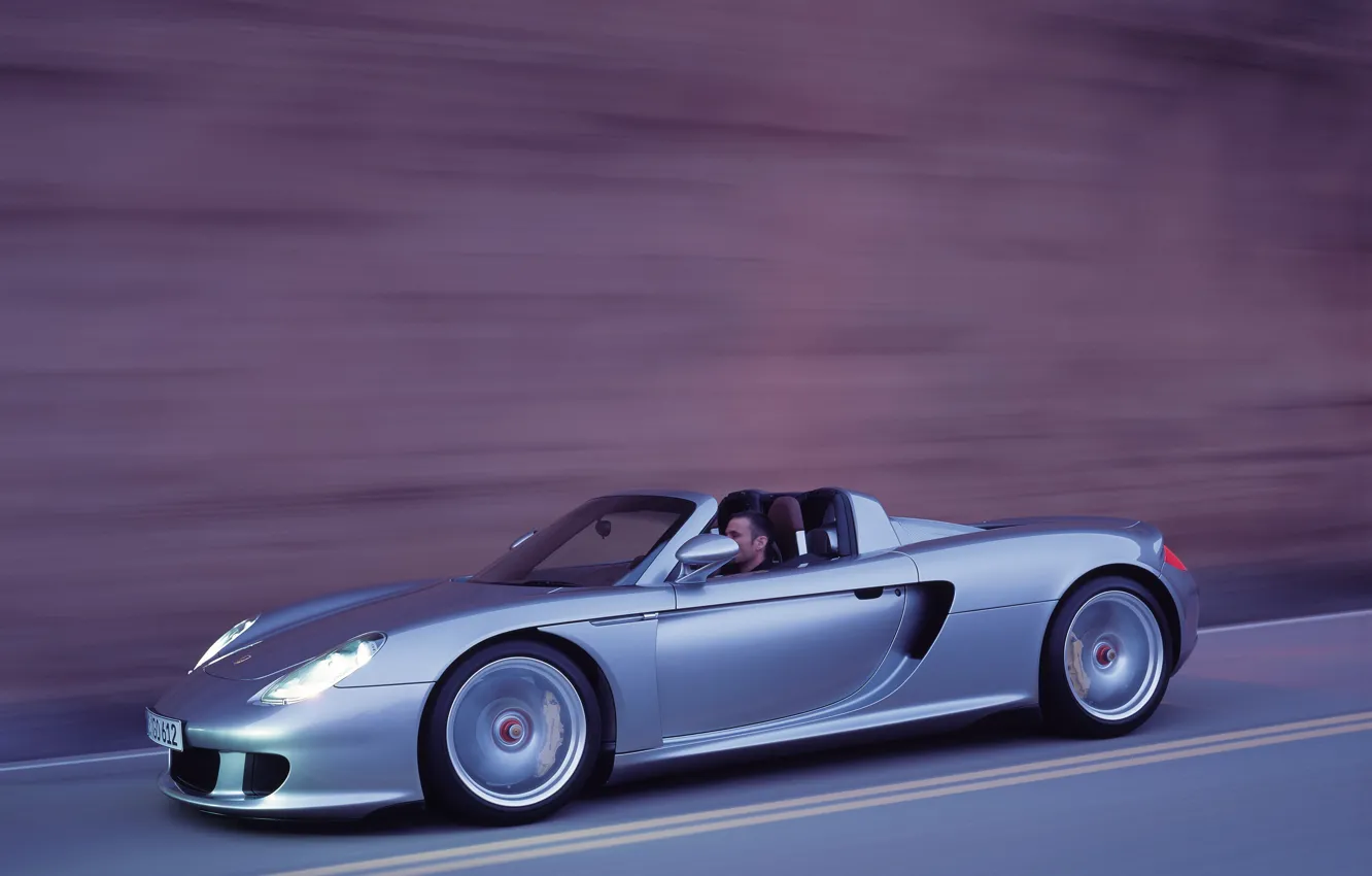 Photo wallpaper speed, Porsche, Porsche, side view, Porsche Carrera GT