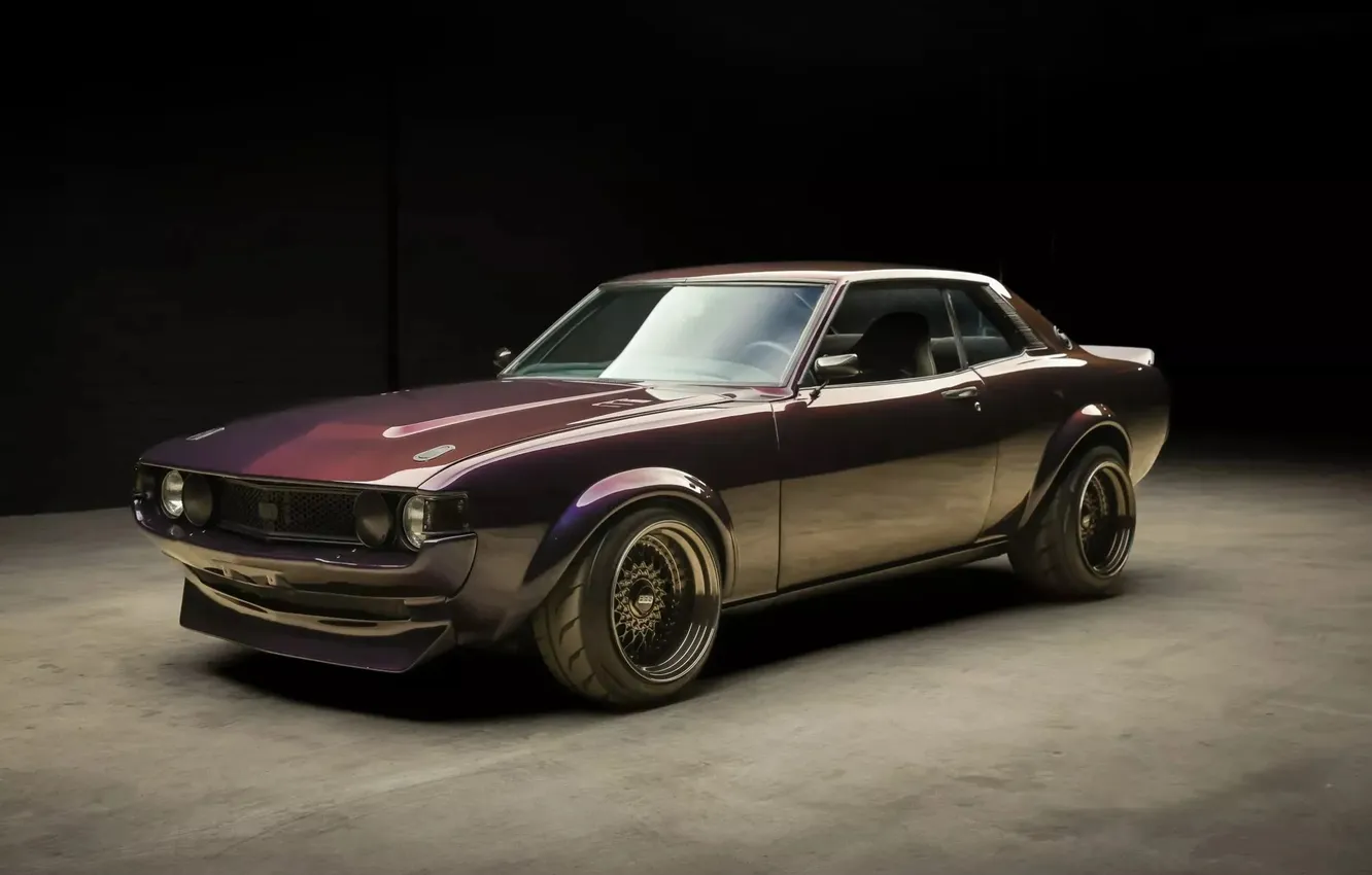 Photo wallpaper Toyota, vehicle, classic car, toyota celica, Powered 1977, purple cars