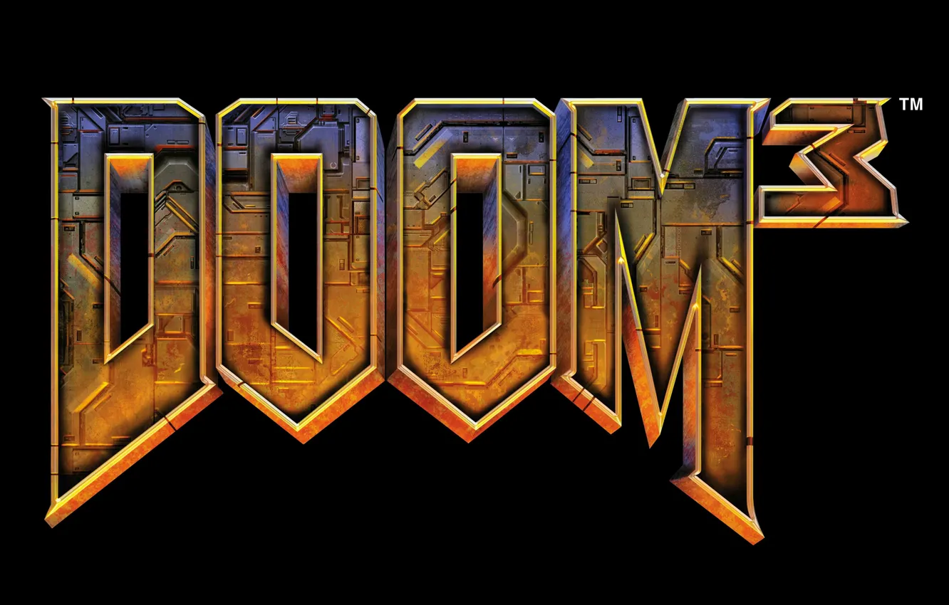 Photo wallpaper logo, logo, Doom, Doom 3