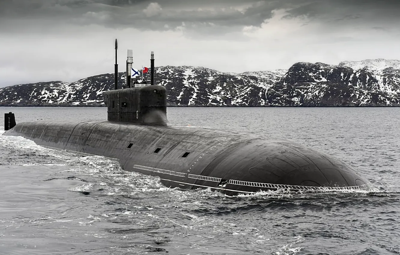 Photo wallpaper cruiser, underwater, rocket, Prince Vladimir