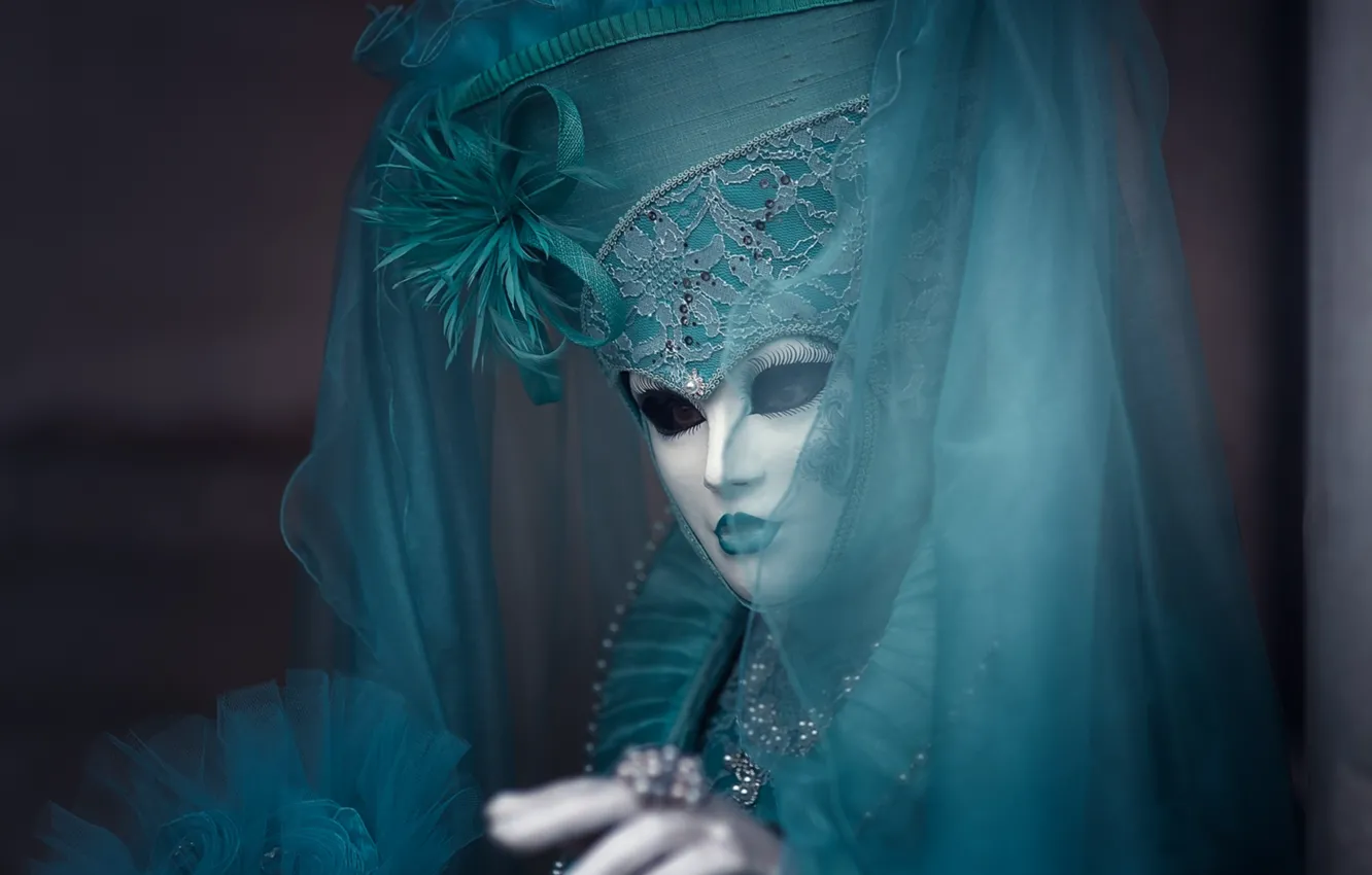 Photo wallpaper hat, mask, costume, veil