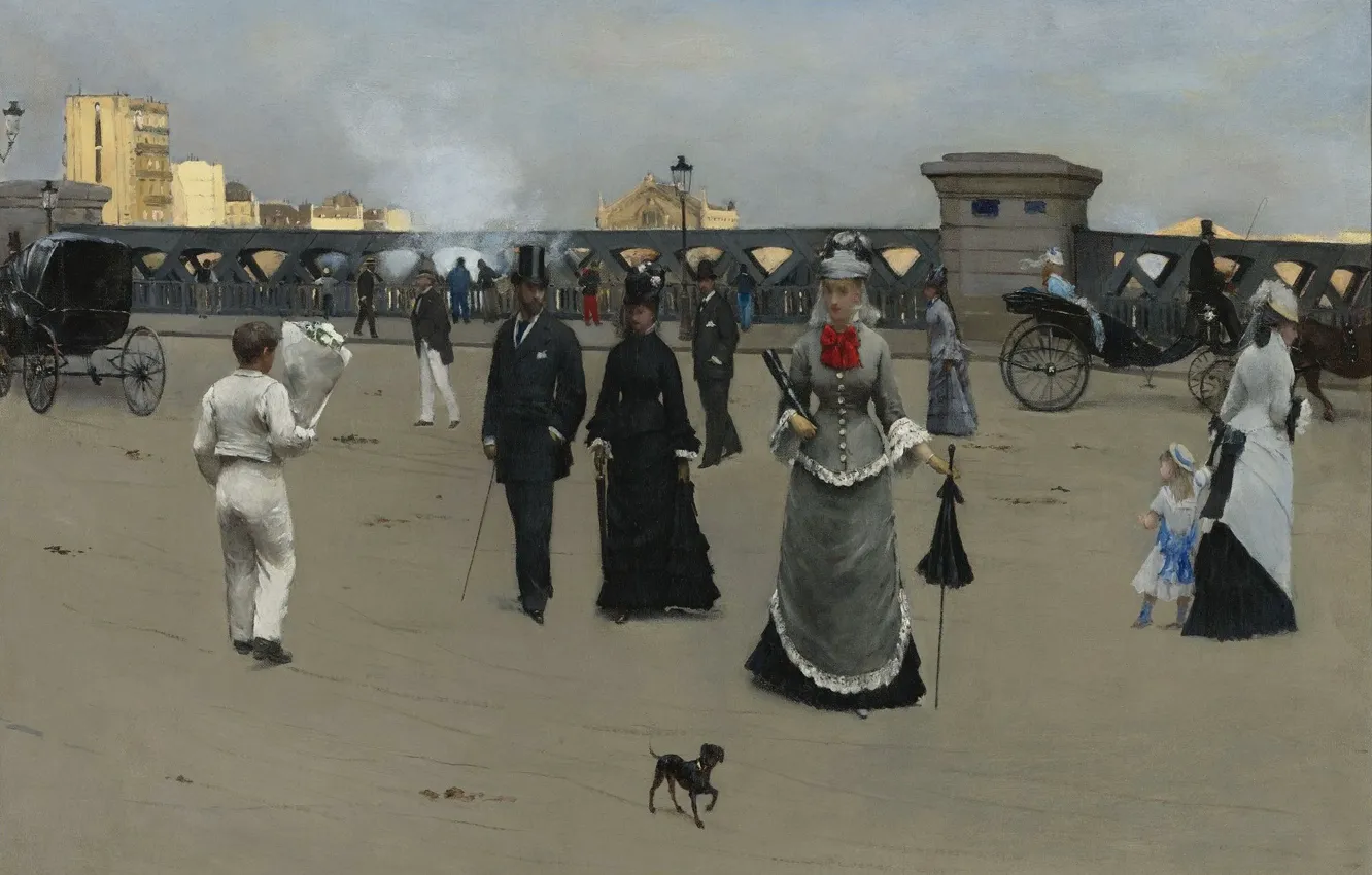 Photo wallpaper picture, Jean Beraud, genre, Jean Beraud, Europe Square