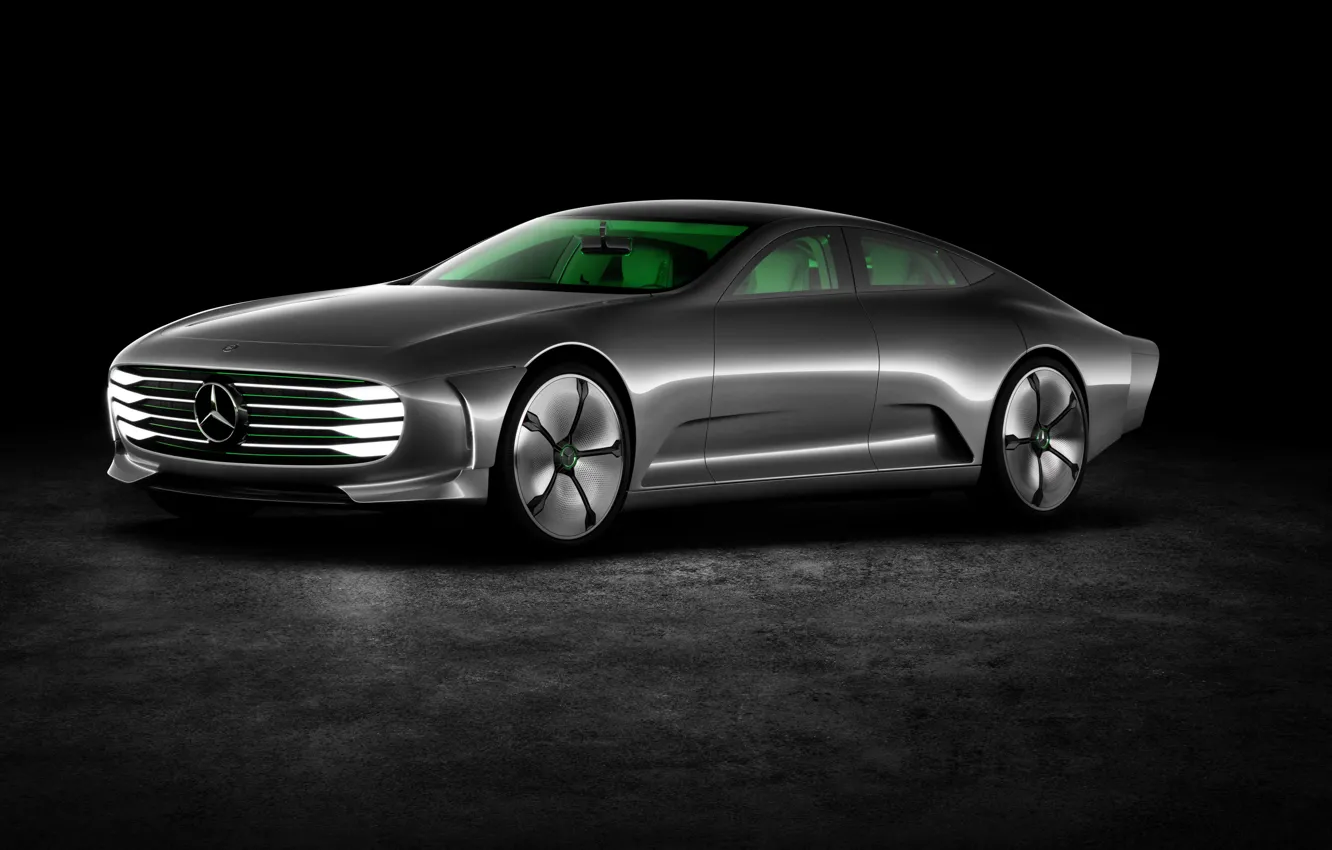 Photo wallpaper background, Mercedes-Benz, dark, 2015, Intelligent Aerodynamic Automobile, Concept IAA