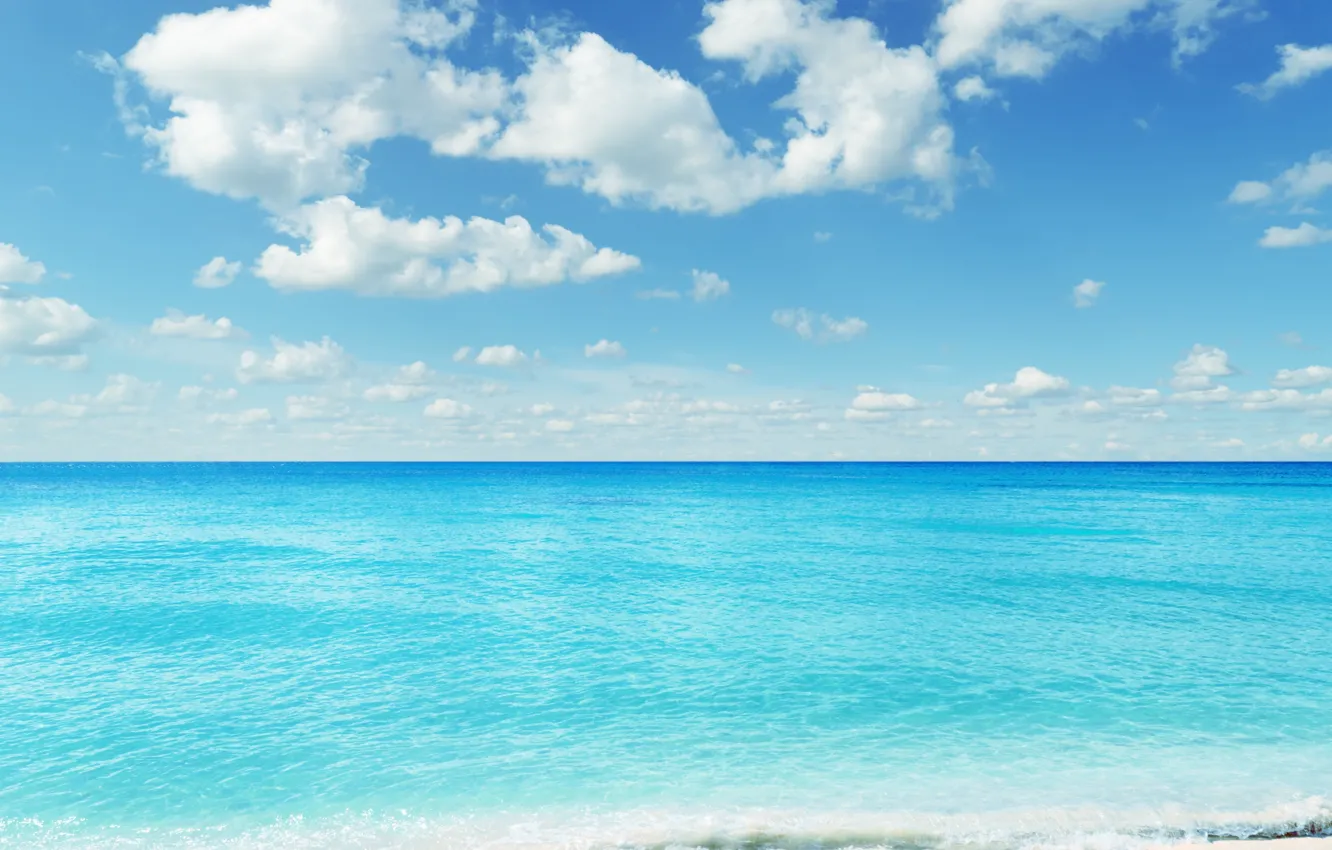 Photo wallpaper sea, the sky, clouds