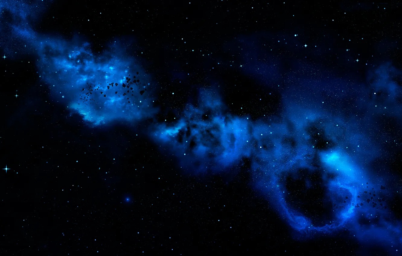 Photo wallpaper the sky, stars, nebula, glow