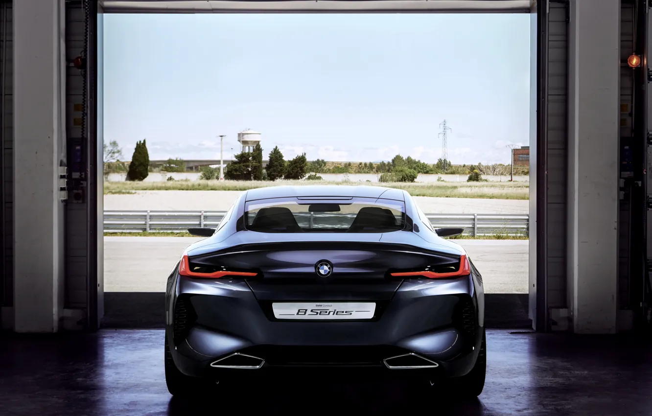 Photo wallpaper coupe, BMW, rear view, 2017, 8-Series Concept