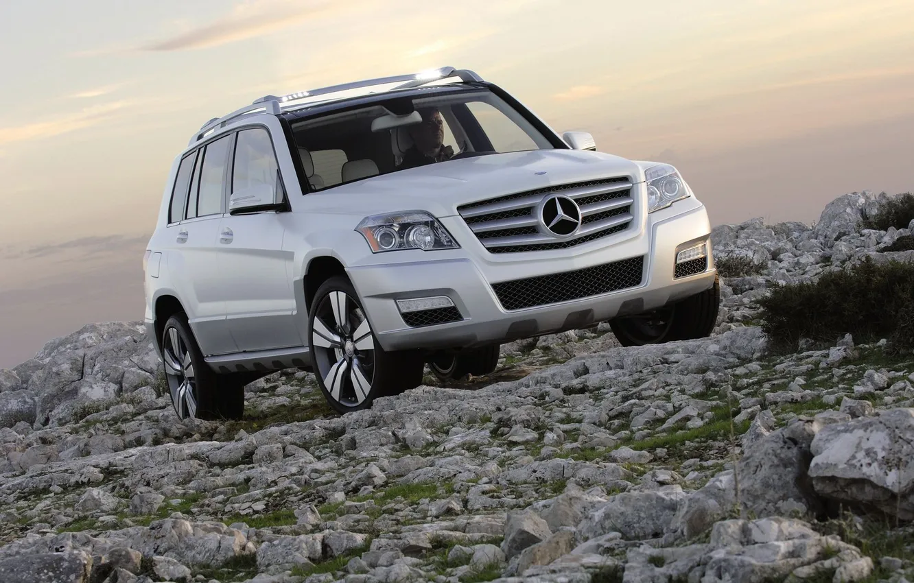 Photo wallpaper the sky, stones, Mercedes-Benz, SUV, auto, off-road car, Ofroad