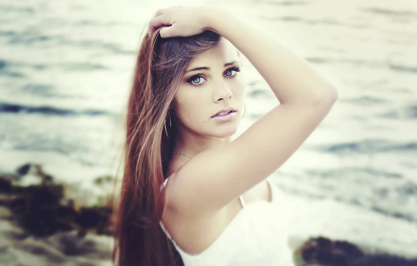 Photo wallpaper look, girl, portrait