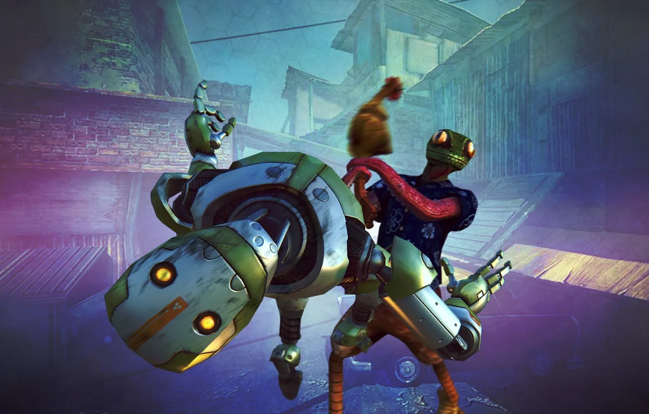 Photo wallpaper the game, robot, Offensive Combat