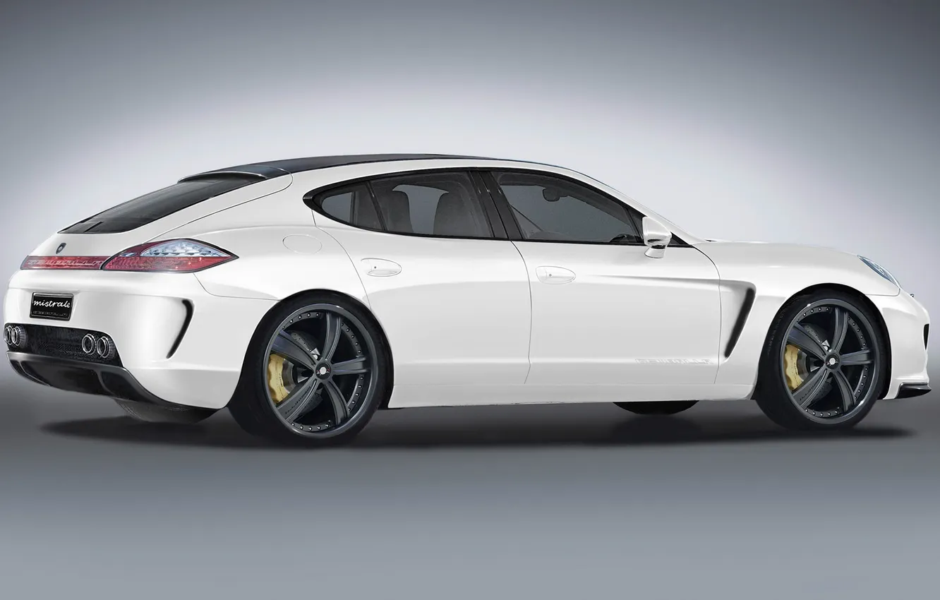 Photo wallpaper white, car, sports., Mistrale